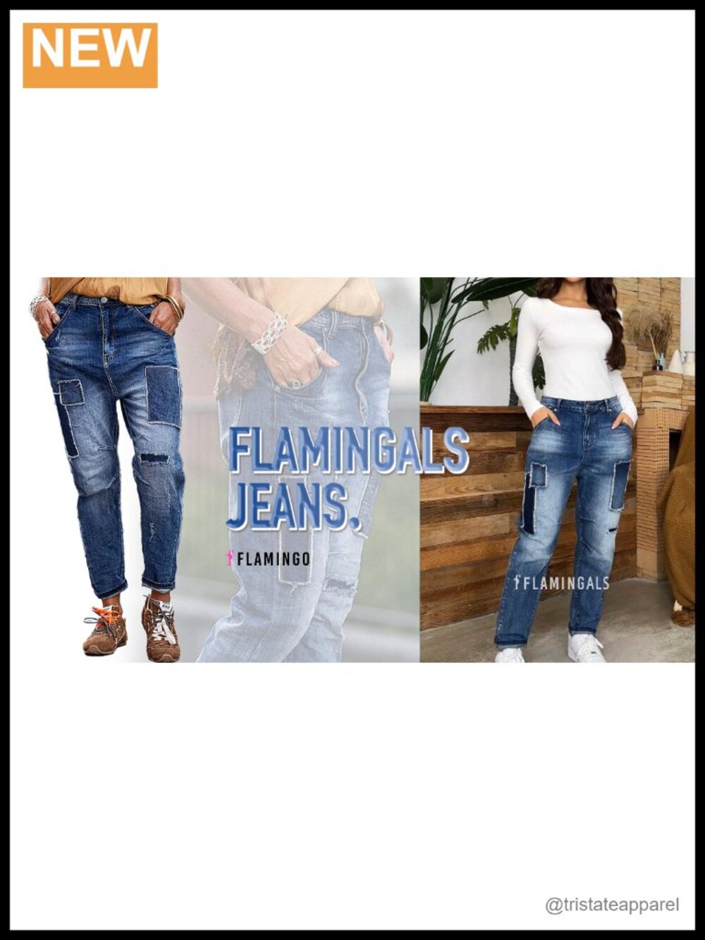 Low Rise Straight Leg Ripped Patchwork Distressed Button Fly Denim Jeans - Picture 5 of 5